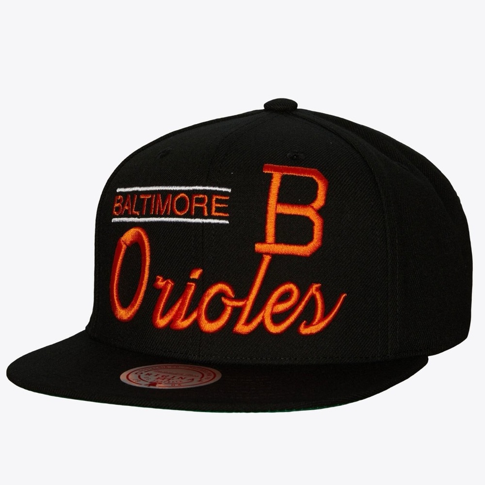 Baltimore Orioles Mitchell & Ness Retro Lockup Original Fit Snapback Hat New